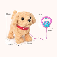 Ensemble de jouets électroniques en peluche pour enfants : chiot qui aboie, animaux en peluche à éduquer, cadeaux pour enfants