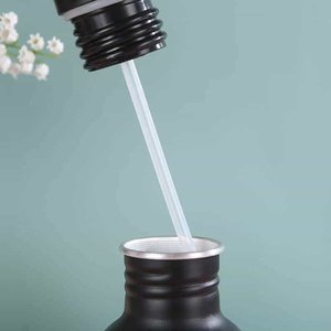 <b>Large</b> Mouth Stainless Steel Single Wall Insulated Straight <b>Cup</b> Boiling Water Safe Leak-Proof Tumbler Lid 6-Hour Thermal Silicone - Product Image 2