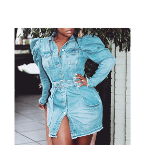 2020 dames printemps Outwear à manches longues femmes vêtements <span class=keywords><strong>Plus</strong></span> la taille <span class=keywords><strong>midi</strong></span> femmes Jeans veste en jean manteau - Product Image 6