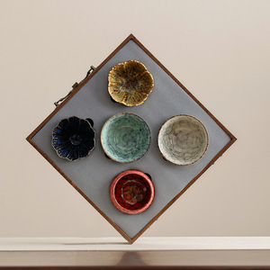 Kiln-fired Jianzhan Teacup Set Five Element Cup Kung Fu Tea <b>Master</b> Cup Gift Box Ceramic Cultural Souvenir - Product Image 4