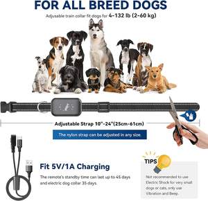 <span class=keywords><strong>Collier</strong></span> de dressage <span class=keywords><strong>pour</strong></span> <span class=keywords><strong>chien</strong></span> LS01 Educator E-Collar, avec télécommande, 99 niveaux de stimulation par tapotement, étanche, rechargeable - Product Image 3