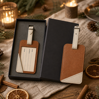 Porte-étiquette de bagage vierge en similicuir PU pour gravure, idéal pour événements promotionnels et cadeaux
