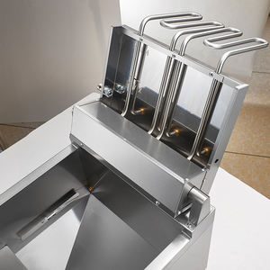 قلاية كهربائية تجارية سميكة من الفولاذ المقاوم للصدأ سعة 12 لتر، آلة قلي عميقة مع أنبوب تسخين 304 قابل للطي للأعلى - Product Image 5