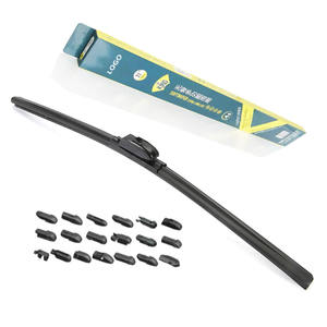 Venta al por mayor de fábrica: Escobilla limpiaparabrisas híbrida diseñada de 14-28 pulgadas con 19 adaptadores, compatible con el <span class=keywords><strong>99</strong></span>% de los modelos de coches, fácil instalación, de caucho natural. - Product Image 1