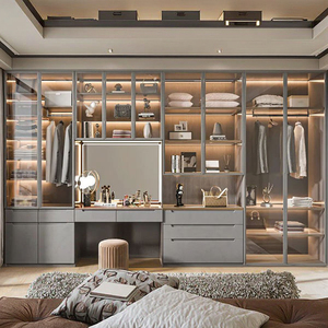 Aluminum Wardrobe Closet with Lock - Modern Moistureproof Design