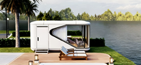 Maison conteneur préfabriquée moderne, écologique, étanche, durable et économique de 20 pieds, 1 chambre, pour location à Guam, Hawaï, ou comme restaurant.