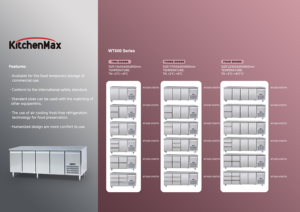 ตู้เย็นใต้เคาน์เตอร์ KitchenMax Hospitality 2 ประตู ความจุ 260 ลิตร มาตรฐานประหยัดพลังงาน Energy Star A++ สำหรับโรงแรม ร้านอาหาร และครัวโรงอาหาร - Product Image 2