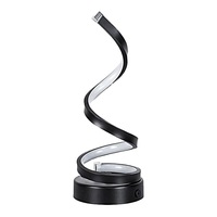 Lampe de bureau en spirale minimaliste moderne avec fil contrôlé trois couleurs LED lumière ambiante Eye-Protect Night Lamp