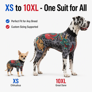 Costume da Cane con <span class=keywords><strong>Tatuaggio</strong></span> Giapponese Divertente, Vestito Intero per Animali Domestici, Elasticizzato a Quattro Zampe in Poliestere, Cosplay Personalizzabile XS-10XL - Product Image 2