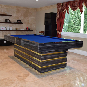 Bàn bi-a 4 trong 1 sang trọng hiện đại được thiết kế theo nhà máy với đệm da tùy chỉnh cho những người đam mê hồ bơi thể thao - Product Image 5