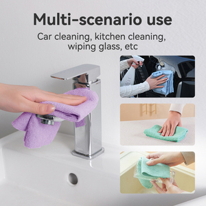 Hấp Thụ Mạnh Mẽ Nhanh Chóng Khô Sợi Nhỏ Làm Sạch Vải Cuộn Dùng Một Lần Làm Sạch Rags Tái Sử Dụng Khăn Sợi Nhỏ Khăn Cuộn - Product Image 4
