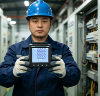 Medidor de Energía Multifunción Trifásico Acrel APM810 0.5S True RMS, Monitoreo de Armónicos, RS485 Modbus RTU, Montaje en Panel