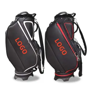 2024 новый дизайн водонепроницаемая сумка для гольфа из искусственной кожи с вышитым логотипом высокого качества туристическая станция высокого класса сумка для гольфа