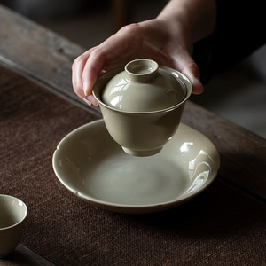 Handmade Wood Ash Teapot Porcelain Dehua Round With Lid Kung Fu <b>Tea</b> <b>Set</b> Afternoon <b>Tea</b> - Product Image 3