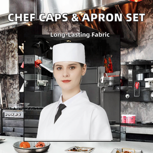 Conjunto de Gorro y Delantal de Chef Estilo Japonés de Alta Calidad, Tela Oxford Transpirable, Logotipo Personalizado para Adultos - Product Image 3