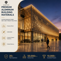 Panneaux de façade extérieure en aluminium perforé et trempé sur mesure pour murs-rideaux de villas, collection 2026 Inno OEM