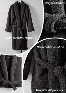 2025เสื้อคลุมอาบน้ำคอปกสีขาวสำหรับสตรีสีดำสีขาวปะการังผ้าฟลีซสำหรับสปาดีไซน์เฉพาะผลิตตามสั่ง - Product Image 2