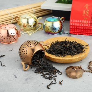 Mignon créatif SUS304 Mini théière passoire à thé avec chaîne outil pratique infuseur à thé Congou accessoires de thé - Product Image 3