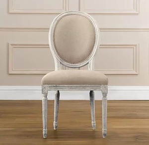 Table à manger ronde en bois massif américaine sur mesure, style rétro français, luxe léger, table à manger sur piétement, finition vieillie, plusieurs couleurs - Product Image 6