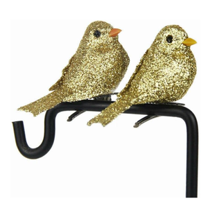 12 Piezas de Aves Artificiales de Espuma con Purpurina Dorada, Mini Aves para Adornos de Árbol de Navidad, Aves Vívidas con Clip para Bodas, Hogar, Jardín, Fiestas - Product Image 1