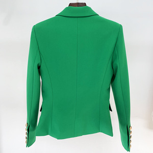 Slim Fit <span class=keywords><strong>Blazer</strong></span> für Frauen Hot <span class=keywords><strong>Sale</strong></span> Candy Farbe Green Street Fall Double Breast Plus <span class=keywords><strong>Blazer</strong></span> - Product Image 2