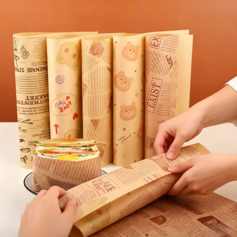 Custom Logo Greaseproof Wax Paper Rolls