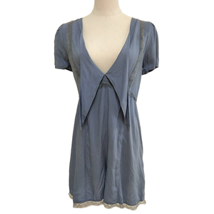 Profond V cou noeud papillon manches courtes robe conceptions femmes dames casual <span class=keywords><strong>chic</strong></span> plus la taille des vêtements robe - Product Image 2