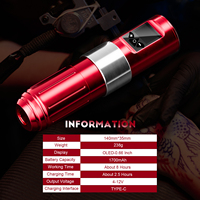 Meilleure qualité Chine Fournisseur Tuffking Professionnel Sans Fil Batterie Au Lithium Machine À Tatouer Stylo Avec Affichage LED Pour Le Tatouage