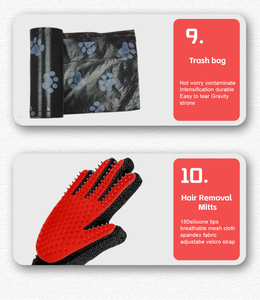 Productos Populares de Fábrica Kit Portátil de Limpieza para Mascotas 10 en 1 Kit de Aseo Profesional Cortaúñas para Mascotas, Cepillo, Etc. - Product Image 6