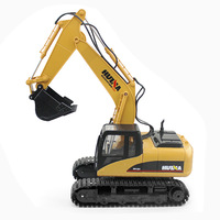Drop-kapal Otentik versi pabrik Huina 1550 Update Terbaru Super Diecast 1/14 skala 15 Saluran 2.4GHz RC Excavator