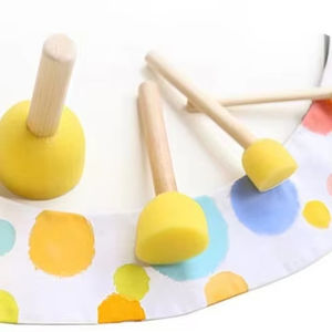 Modèle d'artisanat <span class=keywords><strong>pour</strong></span> enfants outil de <span class=keywords><strong>dessin</strong></span> bricolage peinture Graffiti mousse éponge brosse Puzzle jouet - Product Image 3