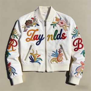 Custom Logo <strong>Women</strong> Embroidery Leather <strong>Jacket</strong> Breathable Anti-Wrinkle Eco-Friendly Premium Quality <strong>Lightweight</strong> <strong>Women</strong> <strong>Jacket</strong> - Product Image 4