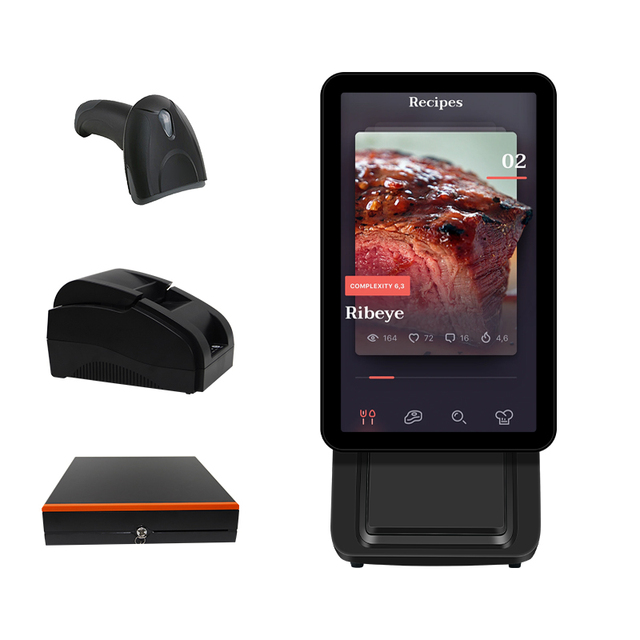 15.6 Inch Self-Service POS System 21.5 Inch Touch Screen Interactive Cafeteria Payment Equipment with SDK Function