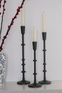 3 pièces de bougeoirs en fer noir de grande taille rétro pour salle à manger, articles de mariage, bougeoirs en métal doré pour la décoration de la maison - Product Image 4