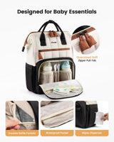 Sac à langer LOVEVOOK 2026 tendance et pratique pour maman avec poche isotherme et attache poussette, sac à dos à couches avec matelas à langer