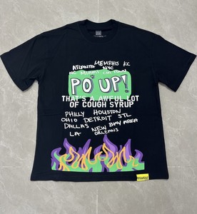 Camisetas BAPEES de manga corta para hombre, de algodón transpirable, con estampado de punto, estilo oversize, 2026 Cotton AWFUL LOT of COUGH SYRUP - Product Image 4