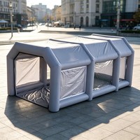 Stand publicitaire gonflable en PVC avec fenêtres transparentes, conception multi-chambres pour les expositions, les événements et la promotion