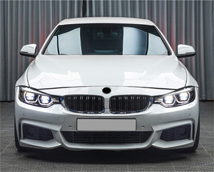 Gruppo Fari a LED per <span class=keywords><strong>BMW</strong></span> <span class=keywords><strong>Serie</strong></span> <span class=keywords><strong>4</strong></span> F32 2013-2020, Stile M4 con Anello <span class=keywords><strong>Blu</strong></span>, DRL Bicolore, Proiettore Plug and Play - Product Image 6