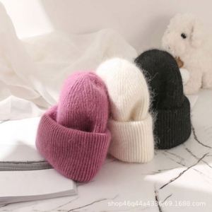 Gorros de Invierno para Mujer, de Angora, Pelo de Conejo Largo, Gorro de Punto, de Hilo Acrílico - Product Image 2
