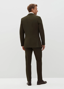 2024 primavera 2 pezzi Slim Fit giacca personalizzata giacca e giacca da uomo per affari e matrimonio pantaloni piatti in stile frontale - Product Image 4