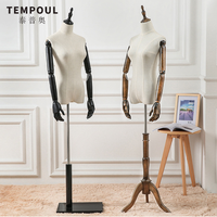Manekin Wanita Setengah Badan untuk Toko Pakaian, Stand Display Manekin untuk Gaun Pengantin, Model Stand Badan Penuh