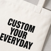 Sac fourre-tout en toile blanche vierge personnalisable avec lettres noires, sac de courses en coton pour usage quotidien, vente en gros, promotionnel