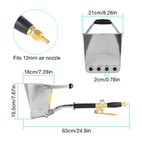 Pistolet à mortier pneumatique professionnel VEROGO, pulvérisateur à trémie portatif robuste pour ciment et stuc, 63 cm, pour la construction et le plâtrage