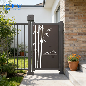 Nouvelle conception de porte de jardin en alliage d'aluminium, petite porte de sécurité pour cour latérale, petite porte battante pour villa, entrée de cour - Product Image 1