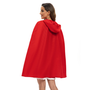 Disfraz de Caperucita Roja para mujer con capa, vestido de cosplay de Halloween, traje de cuento de hadas para adultos - Product Image 4