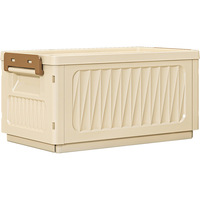 Boîte de rangement pliante en plastique écologique Rectangle Home Dressing Clothing Organizer 50L-60L Capacity Modern Minimalist Design