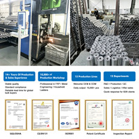 DIYU Fabricant chinois d'échelles pliantes en aluminium à cadre renforcé rouge, échelle d'accès domestique pour les distributeurs mondiaux