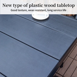 Juego de Muebles de <span class=keywords><strong>Comedor</strong></span> <span class=keywords><strong>para</strong></span> Exterior de Diseño Moderno, Rectangular, Negro, de WPC, <span class=keywords><strong>para</strong></span> <span class=keywords><strong>8</strong></span> <span class=keywords><strong>Personas</strong></span>, Mesa y Sillas, <span class=keywords><strong>para</strong></span> Villas y Hoteles - Product Image 3