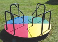 Manège pour enfants en plastique de haute qualité, volant de direction, chaise pivotante, couleur personnalisée, équipement de divertissement en plein air