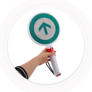 Outdoor flashing LED stop <b>sign</b> multifunctional rechargeable traffic command <b>sign</b> handheld warning <b>sign</b> guide <b>sign</b> Customized - Product Image 6
